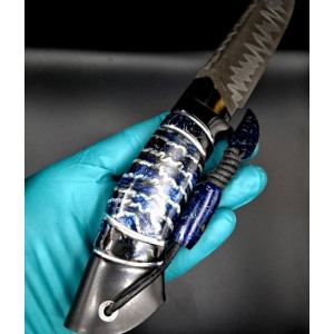 ФЙОРД ніж ручної роботи Павла Гончаренка, сталь - к110 в обкладках з к110 через багатошаровий нікель, 61 HRC. Photo 3